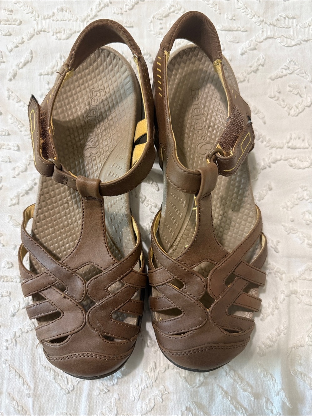 Baretraps Women’s Strappy Slingback Close-Toe Brown Sandals Size 7.5